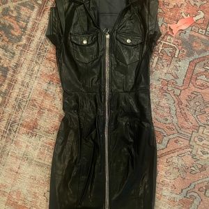 Faux Leather biker dress